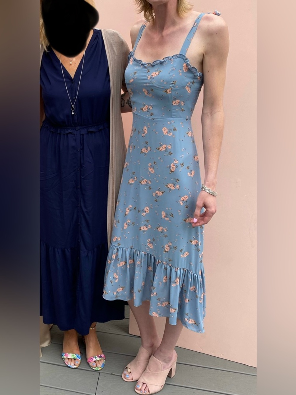 Reformation Nikita blue midi dress Avignon floral